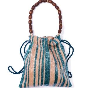Lizzie Fortunato Gala Bag in Beaded Stripe